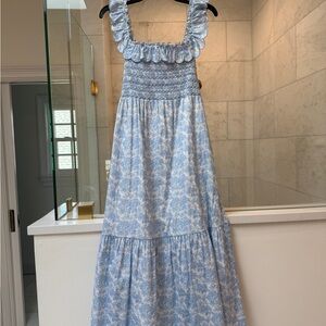 Blue Floral Kids Dress
